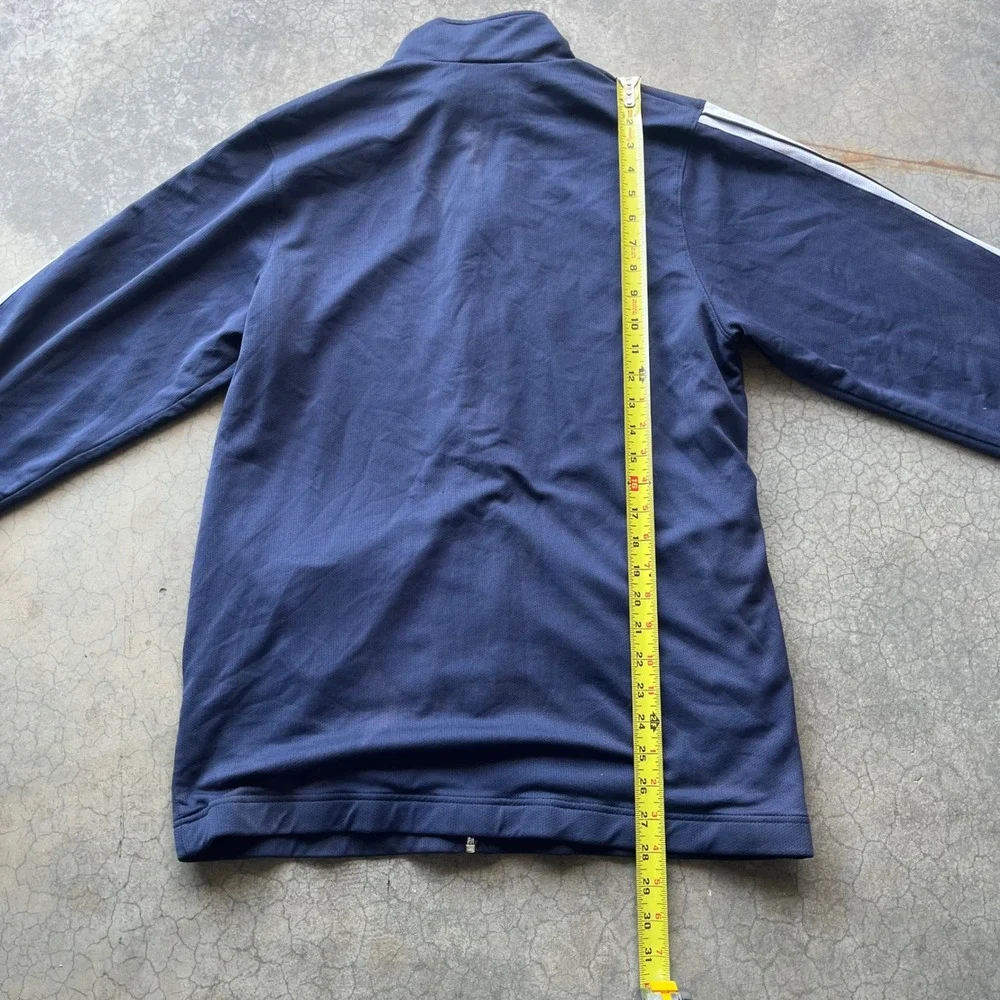 Nike Mens Track Jacket Navy Blue White Stripe Full Zip Swoosh Logo Medium